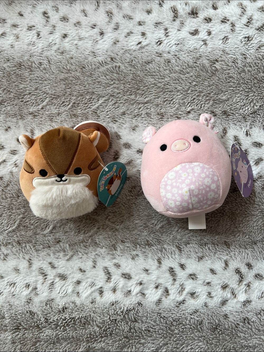 🆕 Squishmallows Plush Bundle - Pink Pig & Brown Chipmunk